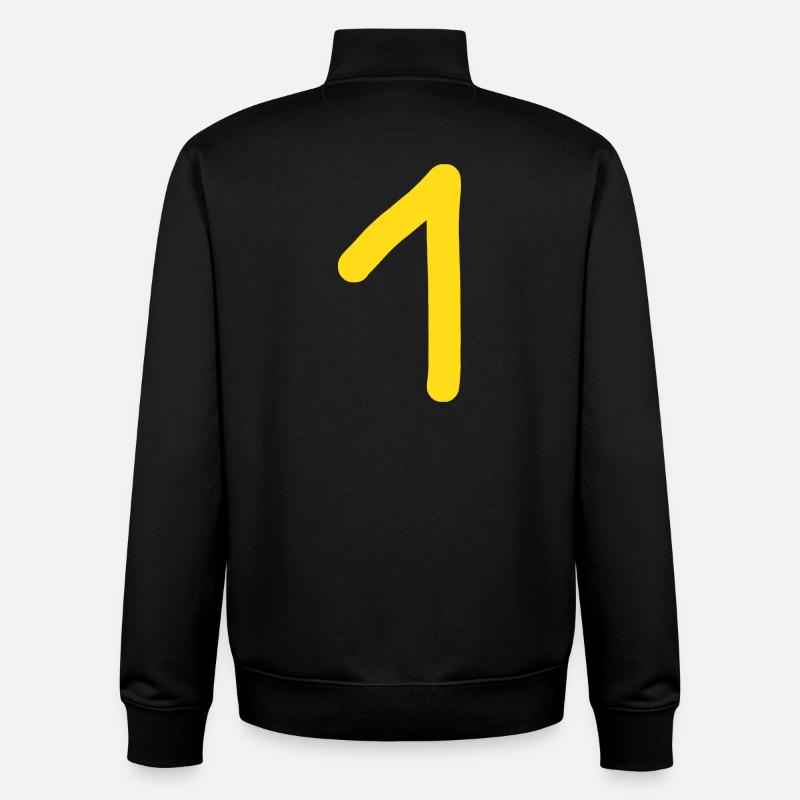 1 numéro un anniversaire - Sweat zippé unisexe en coton bio Stanley/Stella - noir