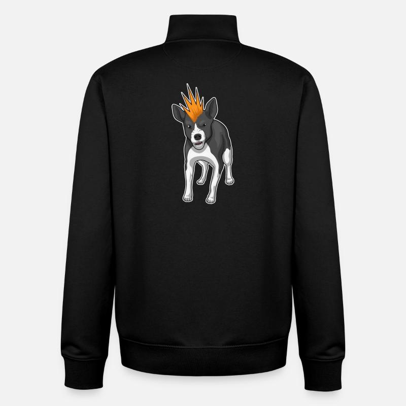 Mauvais chien - Sweat zippé unisexe en coton bio Stanley/Stella - noir