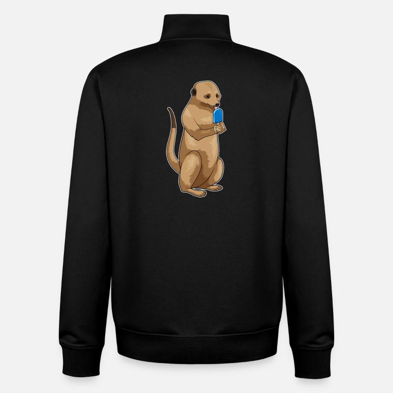 Suicates popsicles - Sweat zippé unisexe en coton bio Stanley/Stella - noir