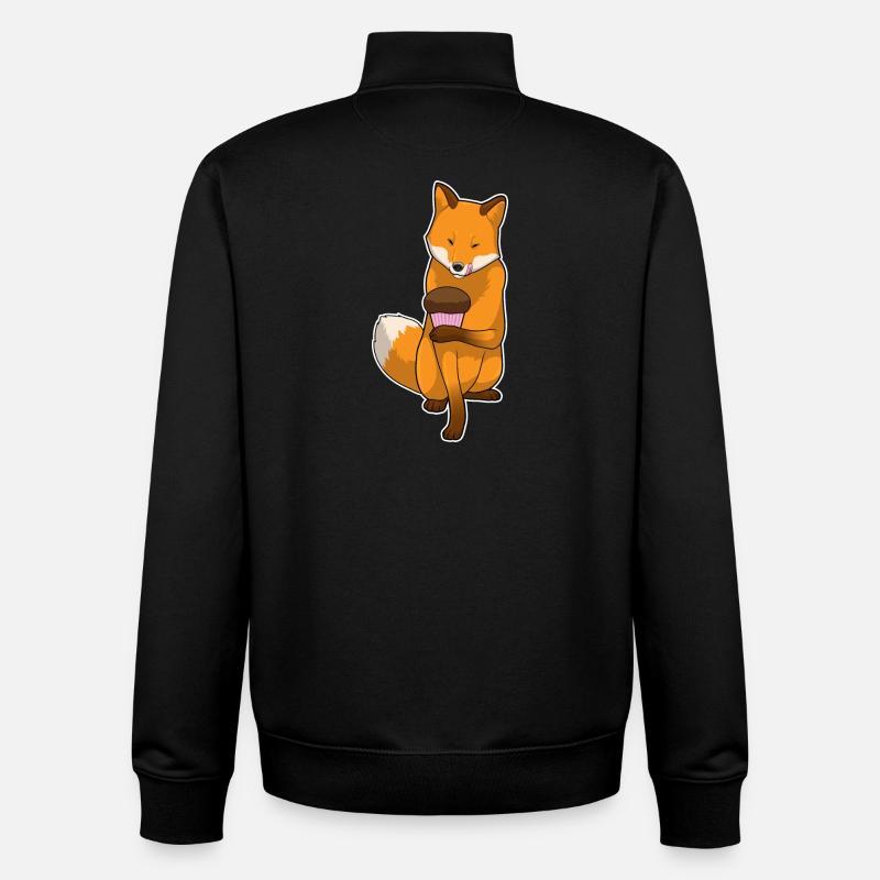 Fuchs Muffin - Unisex Organic Zip Sweatshirt von Stanley/Stella - Schwarz