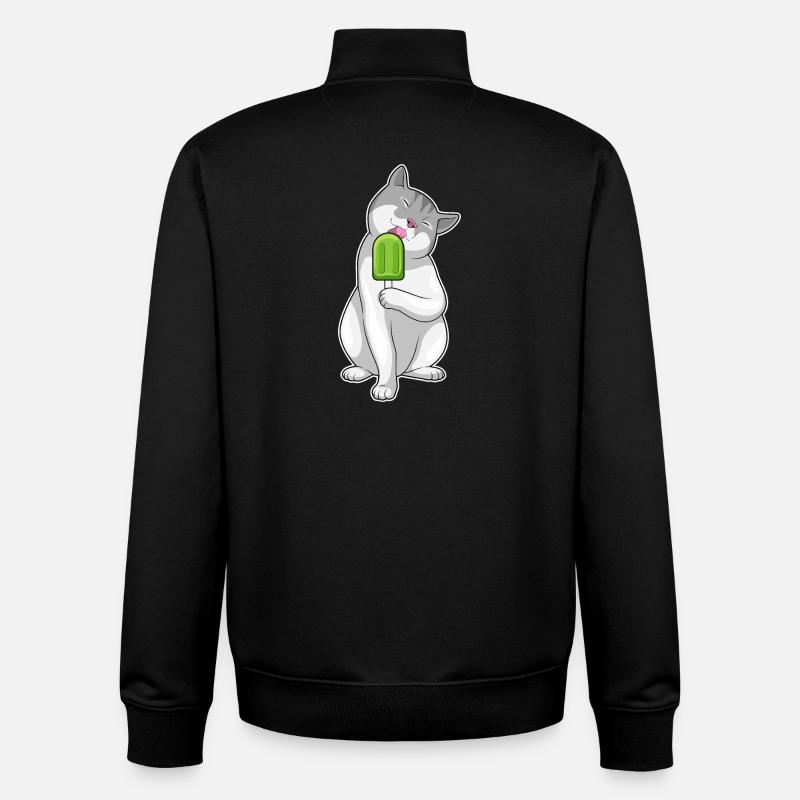Popsicles pour chat - Sweat zippé unisexe en coton bio Stanley/Stella - noir