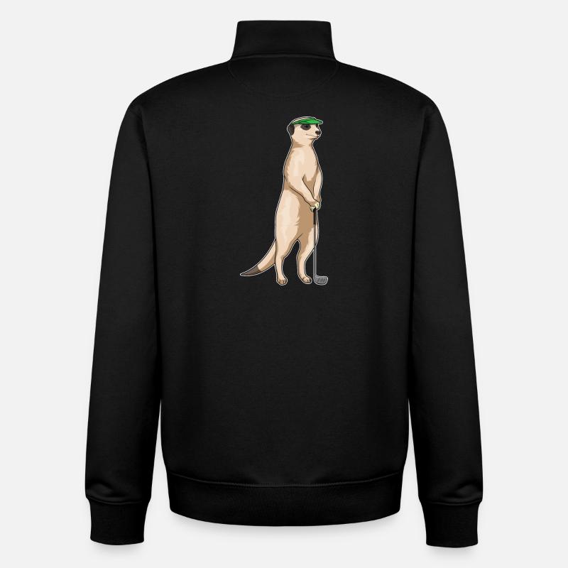 Erdmännchen Golf Golfschläger - Unisex Organic Zip Sweatshirt von Stanley/Stella - Schwarz