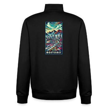 Monterrey Mexiko Stadt Reise Design - Unisex Organic Zip Sweatshirt von Stanley/Stella - Schwarz - Hinten - AI Model Male 185 light (185cm)