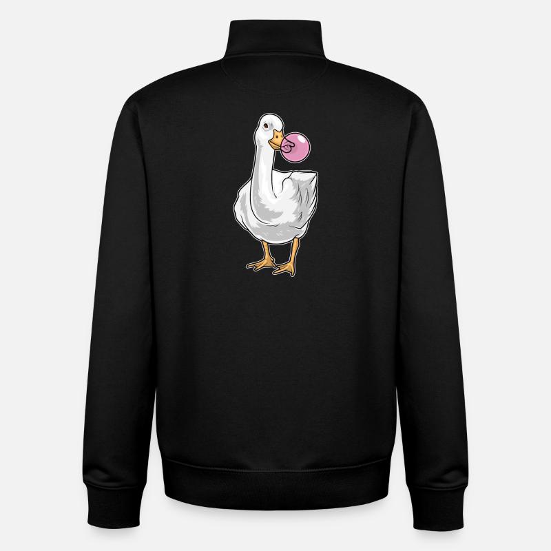 Chewing-gum de canard - Sweat zippé unisexe en coton bio Stanley/Stella - noir