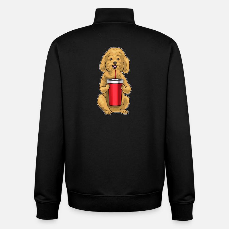 Pudel Becher - Unisex Organic Zip Sweatshirt von Stanley/Stella - Schwarz