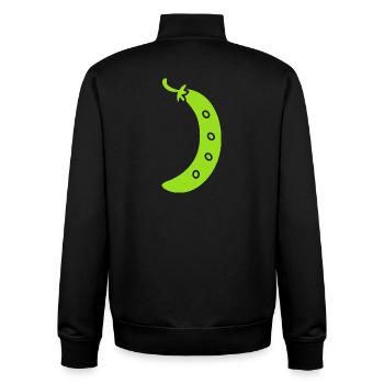 French bean - Unisex Organic Zip Sweatshirt by Stanley/Stella - black - Back - AI Model Male 185 light (185cm)