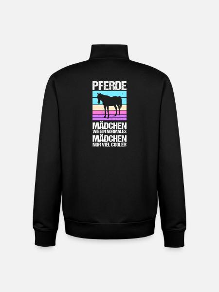 Reiten Pferdeliebhaber Reiterhof Pferde - Unisex Organic Zip Sweatshirt von Stanley/Stella - Schwarz