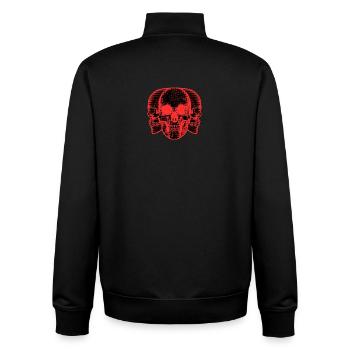Red skulls - Unisex Organic Zip Sweatshirt von Stanley/Stella - Schwarz - Hinten - AI Model Male 185 light (185cm)