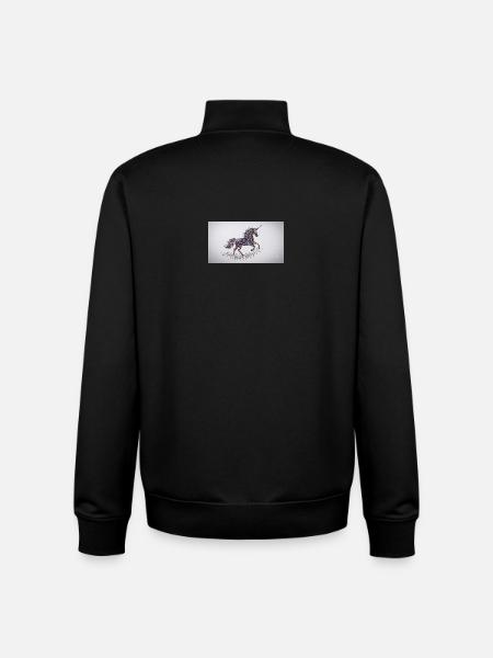 Glitzerndes Einhorn-Mosaik - Unisex Organic Zip Sweatshirt von Stanley/Stella - Schwarz