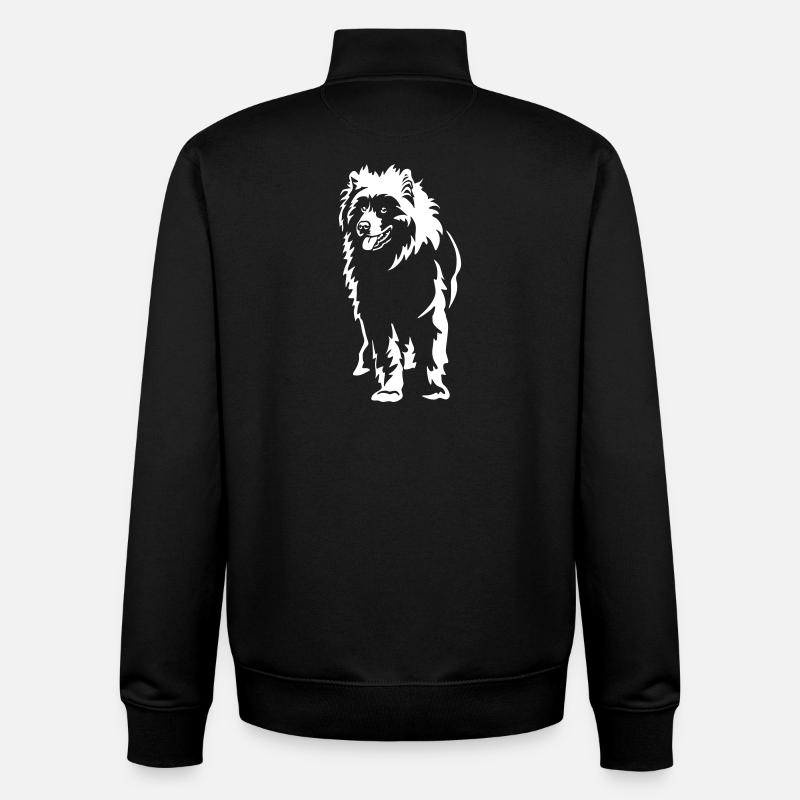 Samoyède « Black Edition » - Sweat zippé unisexe en coton bio Stanley/Stella - noir