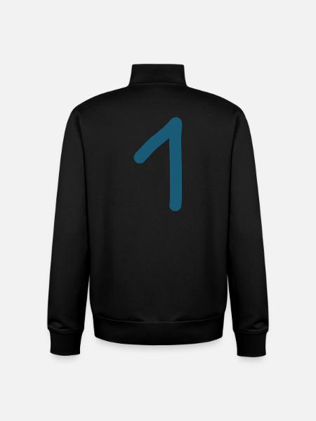 1 numéro un anniversaire - Sweat zippé unisexe en coton bio Stanley/Stella - noir