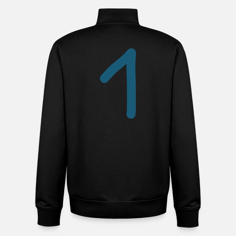 1 numéro un anniversaire - Sweat zippé unisexe en coton bio Stanley/Stella - noir