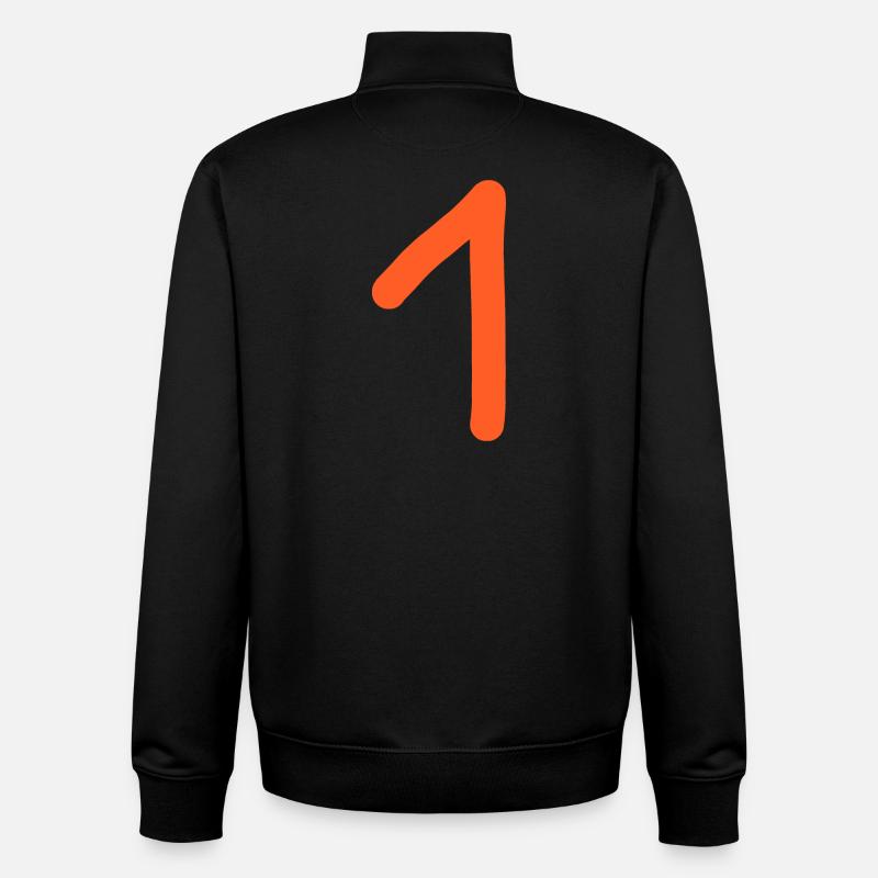 1 numéro un anniversaire - Sweat zippé unisexe en coton bio Stanley/Stella - noir