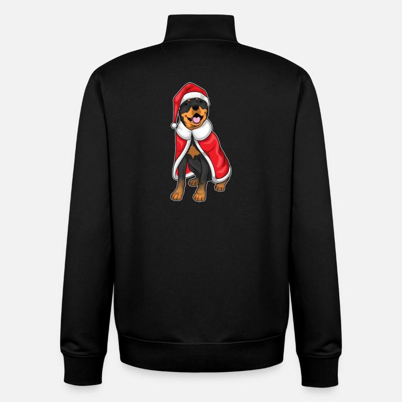 Rottweiler Noël Noël - Sweat zippé unisexe en coton bio Stanley/Stella - noir