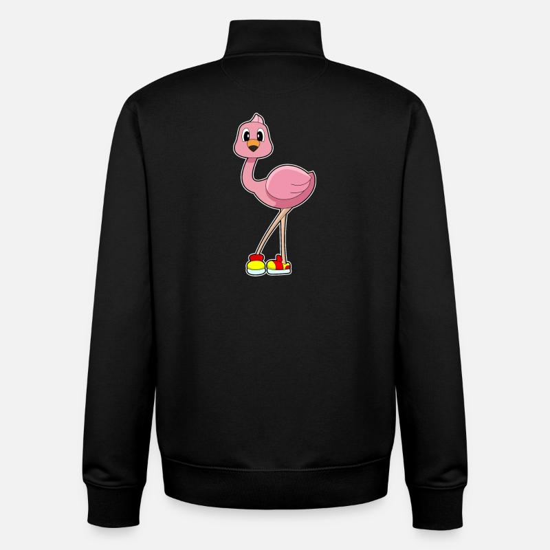 Chaussures Flamingo - Sweat zippé unisexe en coton bio Stanley/Stella - noir