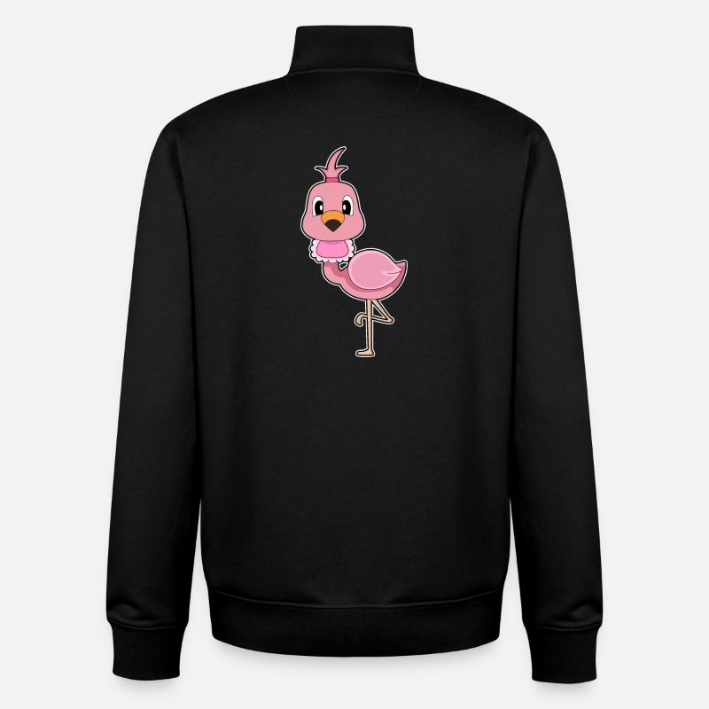 Flamingo Baby Lätzchen - Unisex Organic Zip Sweatshirt von Stanley/Stella - Schwarz