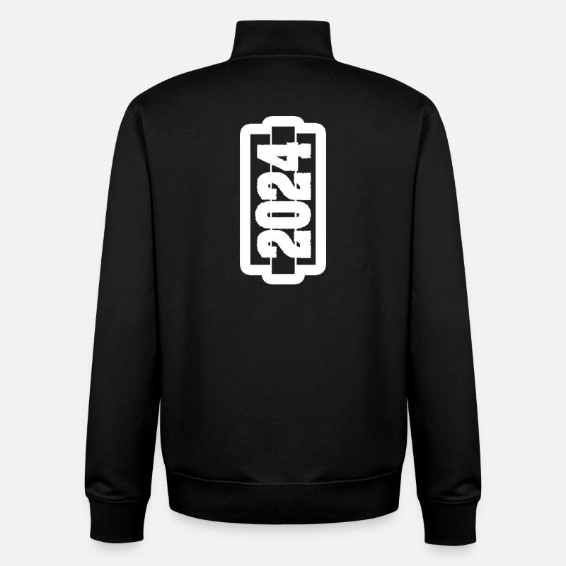 Jahr 2024 - Unisex Organic Zip Sweatshirt von Stanley/Stella - Schwarz