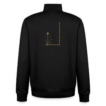 Goldene Sternpflanze am Rand - Unisex Organic Zip Sweatshirt von Stanley/Stella - Schwarz - Hinten - AI Model Male 185 light (185cm)