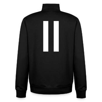 Panneau pause – design minimaliste moderne - Sweat zippé unisexe en coton bio Stanley/Stella - noir - Dos - AI Model Male 185 light (185cm)