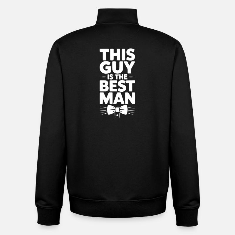 Ce gars est le témoin - Sweat zippé unisexe en coton bio Stanley/Stella - noir