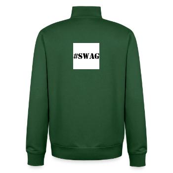 BEUTE - Unisex Organic Zip Sweatshirt von Stanley/Stella - Flaschengrün - Hinten - AI Model Male 185 dark (185cm)