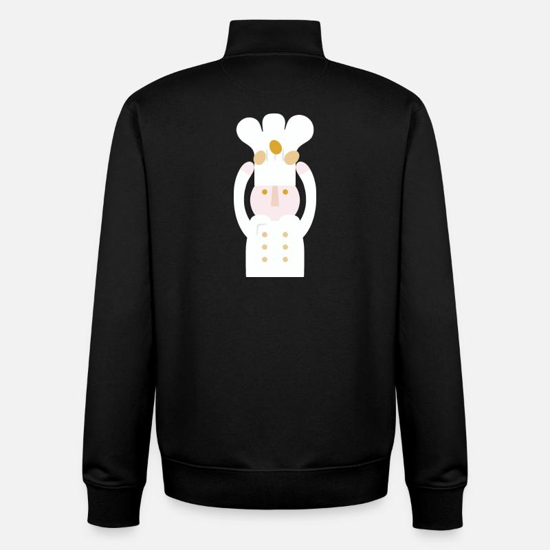 , Chef l pas de texte - Sweat zippé unisexe en coton bio Stanley/Stella - noir