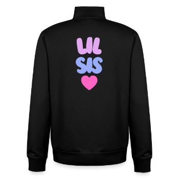 Petite Sœur Love - Sweat zippé unisexe en coton bio Stanley/Stella - noir - Dos - AI Model Male 185 light (185cm)