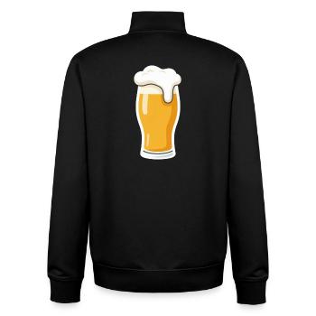 Bière, verre à bière, cadeau de la fête des pères Papa - Sweat zippé unisexe en coton bio Stanley/Stella - noir - Dos - AI Model Male 185 light (185cm)