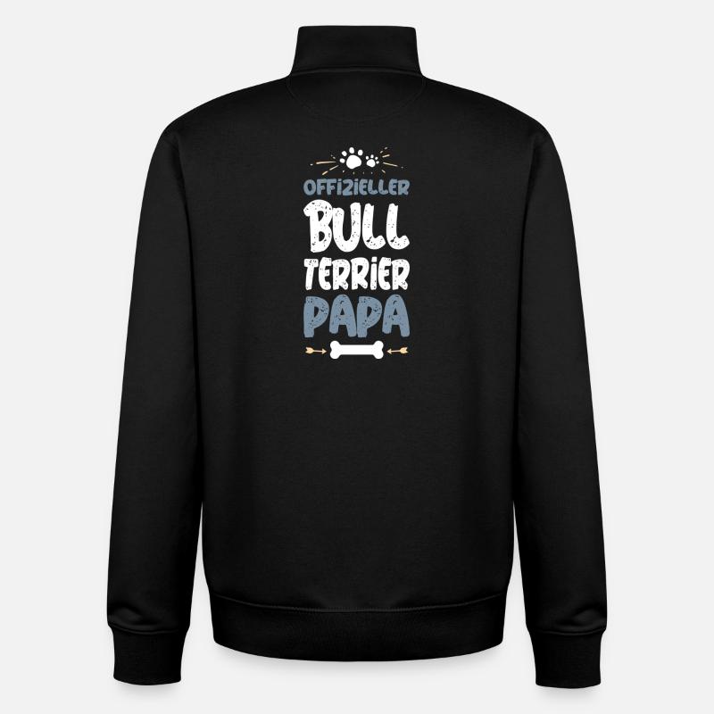Offizieller Bull Terrier Papa - Unisex Organic Zip Sweatshirt von Stanley/Stella - Schwarz