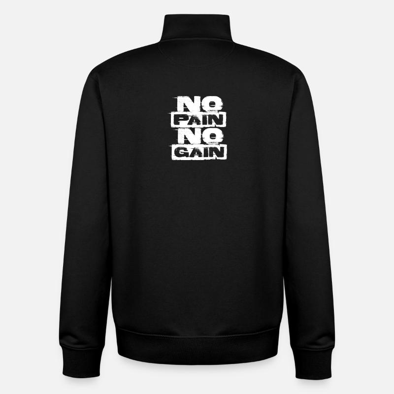 Ohne Fleiß kein Preis - Unisex Organic Zip Sweatshirt von Stanley/Stella - Schwarz