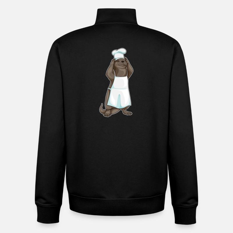 Chef Chef Cuisson Chef Cuisson - Sweat zippé unisexe en coton bio Stanley/Stella - noir