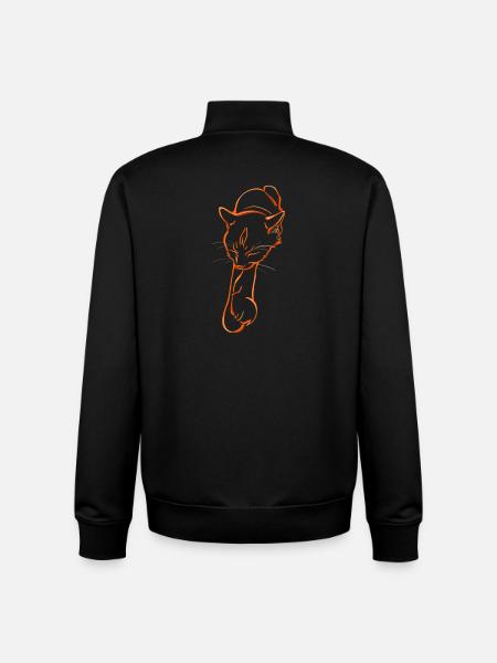 Sleeping cat - Unisex Organic Zip Sweatshirt von Stanley/Stella - Schwarz