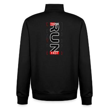 Denken Sie an Fast RUN Sportif-Kleidung - Unisex Organic Zip Sweatshirt von Stanley/Stella - Schwarz - Hinten - AI Model Male 185 light (185cm)