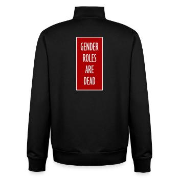 Gender Roles Are Dead Statement Freiheit Spruch - Unisex Organic Zip Sweatshirt von Stanley/Stella - Schwarz - Hinten - AI Model Male 185 light (185cm)