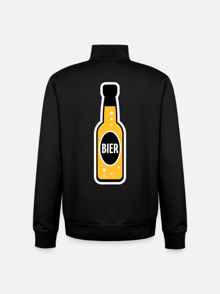 Bierflasche (Bier / Bierchen / NEG 3C) - Unisex Organic Zip Sweatshirt von Stanley/Stella - Schwarz