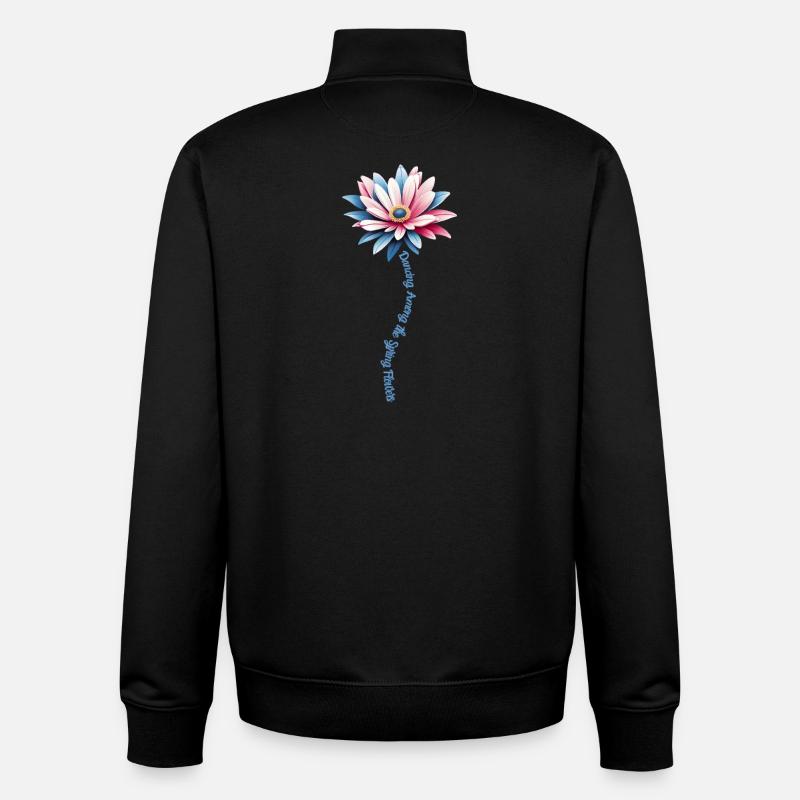 Danse des fleurs de printemps - Sweat zippé unisexe en coton bio Stanley/Stella - noir