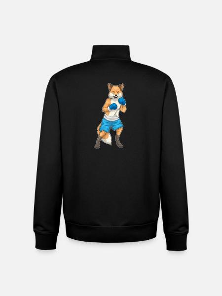 Fuchs Boxer Boxing Gloves Boxing - Unisex Organic Zip Sweatshirt by Stanley/Stella - black