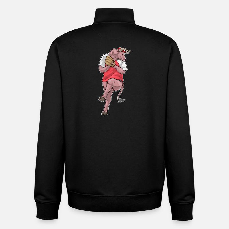 Bull Baseball Gant de baseball - Sweat zippé unisexe en coton bio Stanley/Stella - noir