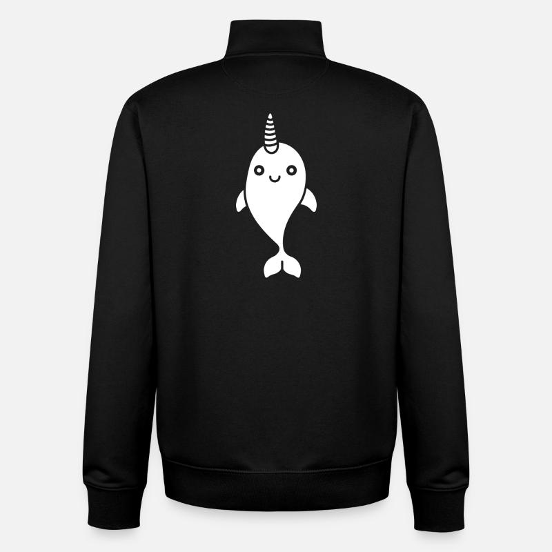 narval - Sweat zippé unisexe en coton bio Stanley/Stella - noir