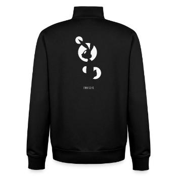 Lustiger Hase Erwischt Spruch Design - Unisex Organic Zip Sweatshirt von Stanley/Stella - Schwarz - Hinten - AI Model Male 185 light (185cm)
