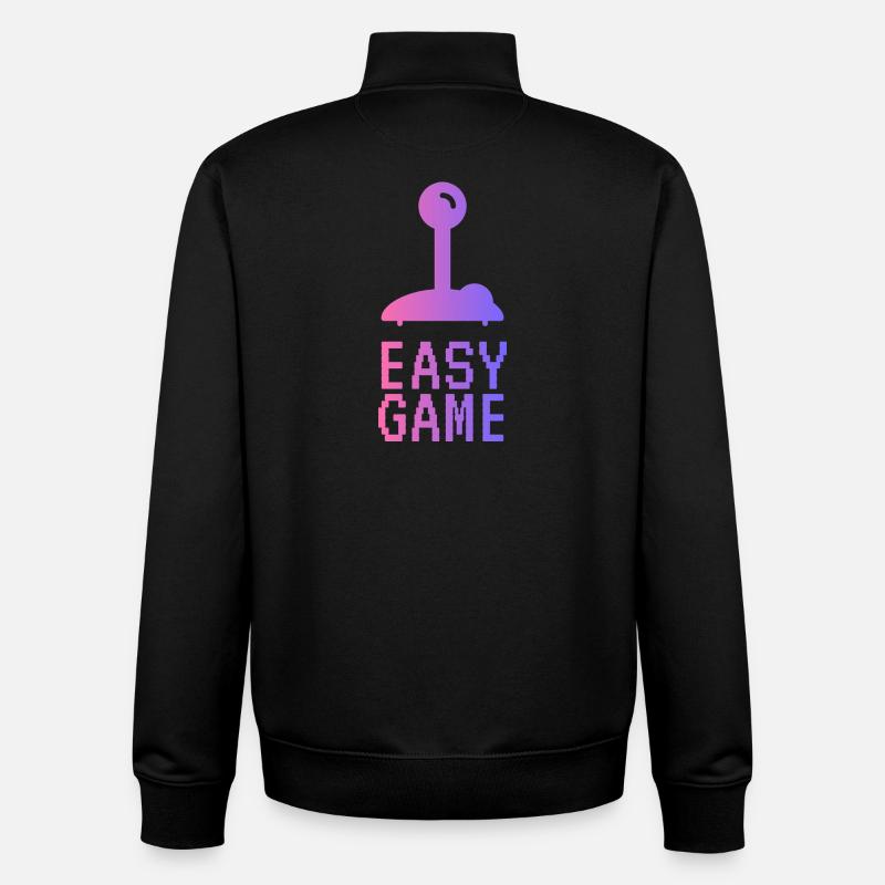 Jeu Facile Pixel Dégradé - Sweat zippé unisexe en coton bio Stanley/Stella - noir