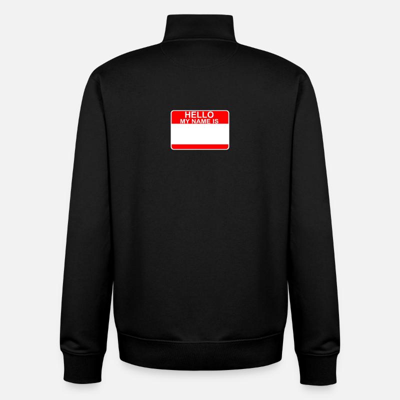 Mein Name ist - Unisex Organic Zip Sweatshirt von Stanley/Stella - Schwarz