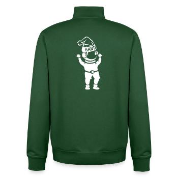 Santa Claus Symbol Illustration Logo icon Grafik - Unisex Organic Zip Sweatshirt von Stanley/Stella - Flaschengrün - Hinten - AI Model Male 185 dark (185cm)
