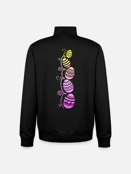 Bunte Ostereier zu Ostern - Unisex Organic Zip Sweatshirt von Stanley/Stella - Schwarz