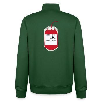 Une poche de sang négative - Sweat zippé unisexe en coton bio Stanley/Stella - vert bouteille - Dos - AI Model Male 185 dark (185cm)