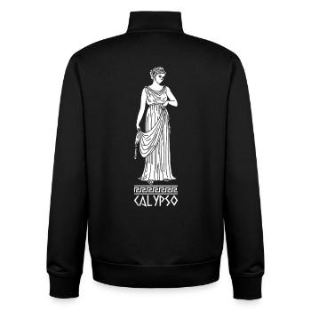 Calypso (white) - Unisex Organic Zip Sweatshirt by Stanley/Stella - black - Back - AI Model Male 185 light (185cm)