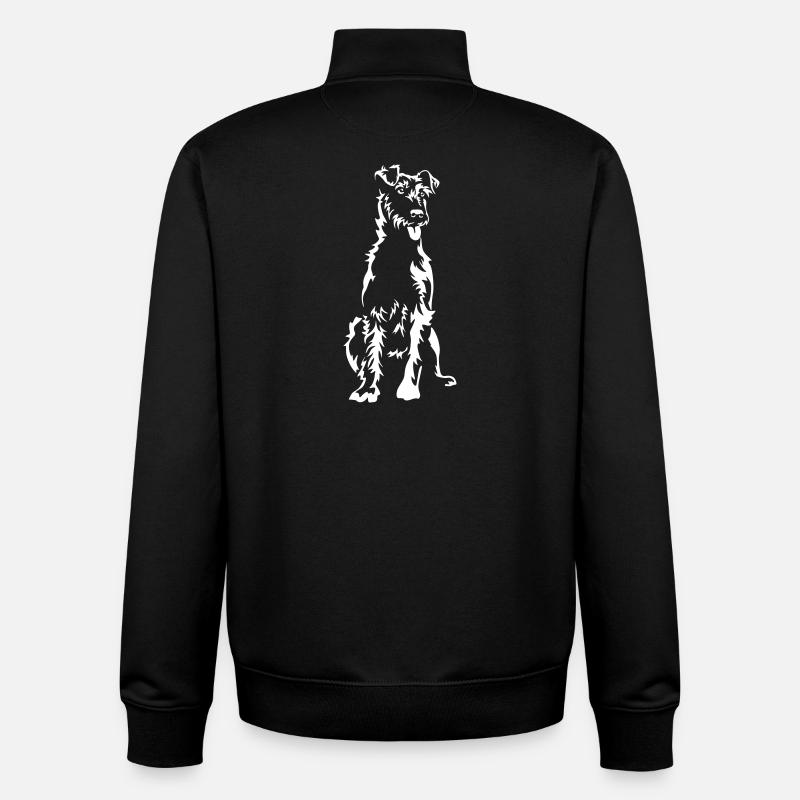 Irish Terrier "Black Edition" - Unisex Organic Zip Sweatshirt by Stanley/Stella - black