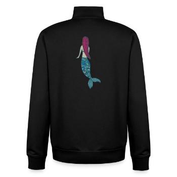 sirène - Sweat zippé unisexe en coton bio Stanley/Stella - noir - Dos - AI Model Male 185 light (185cm)