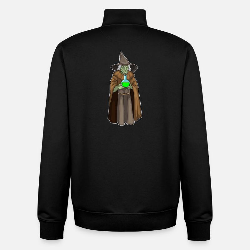 Witch Halloween Magic Potion - Unisex Organic Zip Sweatshirt by Stanley/Stella - black