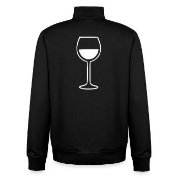 Wein Weinglas Weißwein Rotwein - Unisex Organic Zip Sweatshirt von Stanley/Stella - Schwarz - Hinten - AI Model Male 185 light (185cm)